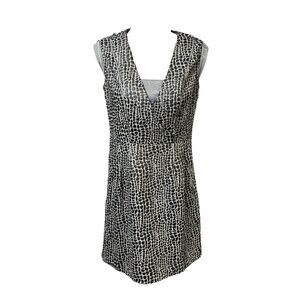 C Luce Mini‎ Dress Size M Grey Leopard Print Sleeveless V-Neck Edgy Chic Trendy